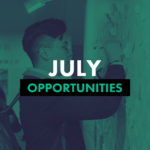An image of an Asian man writing on the board with text overlay 'July opportunities'